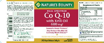 Nature's Bounty Dual Spectrum Co Q-10 With Krill Oil 600 mg - supplement