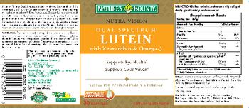 Nature's Bounty Dual Spectrum Lutein with Zeaxanthin & Omega-3 - supplement