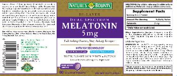 Nature's Bounty Dual Spectrum Melatonin 5 mg - supplement