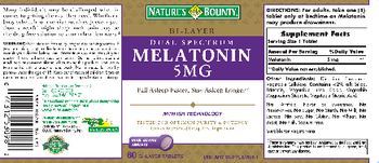 Nature's Bounty Dual Spectrum Melatonin 5 mg - supplement
