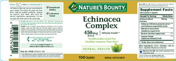 Nature's Bounty Echinacea Complex 450 mg Blend - herbal supplement