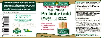 Nature's Bounty Extra Strength Acidophilus Probiotic Gold - supplement