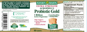 Nature's Bounty Extra Strength Acidophilus Probiotic Gold - supplement