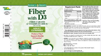 Nature's Bounty Fiber With D3 - supplement