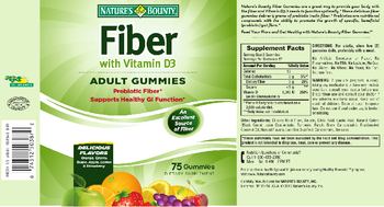 Nature's Bounty Fiber With Vitamin D3 - supplement