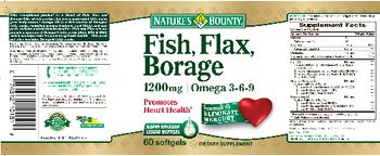 Nature's Bounty Fish, Flax, Borage 1200 mg - supplement