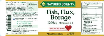 Nature's Bounty Fish, Flax, Borage 1200 mg - supplement
