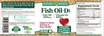 Nature's Bounty Fish Oil + D3 - supplement