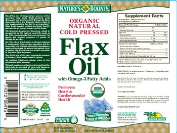 Nature's Bounty Flax Oil With Omega-3 Fatty Acids - supplement
