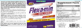 Nature's Bounty Flex-A-Min Triple Strength Glucosamine Chondroitin With Joint Flex - glucosamine chondroitin supplement