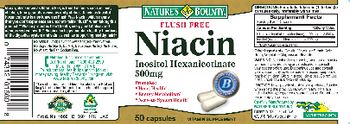 Nature's Bounty Flush Free Niacin - vitamin supplement