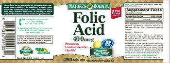 Nature's Bounty Folic Acid 400 mcg - supplement