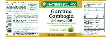 Nature's Bounty Garcinia Cambogia & Coconut Oil - supplement