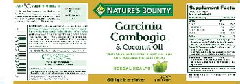 Nature's Bounty Garcinia Cambogia & Coconut Oil - supplement