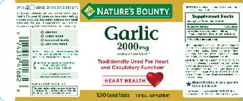 Nature's Bounty Garlic 2000 mg - herbal supplement