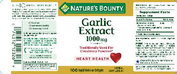 Nature's Bounty Garlic Extract 1000 mg - herbal supplement