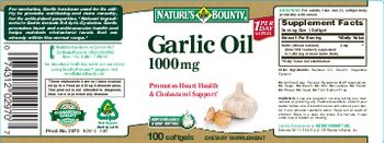 Nature's Bounty Garlic Oil 1000 mg - supplement