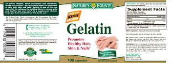 Nature's Bounty Gelatin - supplement