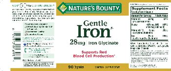 Nature's Bounty Gentle Iron 28 mg - mineral supplement