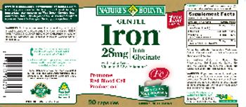 Nature's Bounty Gentle Iron - mineral supplement