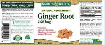 Nature's Bounty Ginger Root 550 mg - herbal supplement