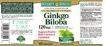 Nature's Bounty Ginkgo Biloba 120 mg - herbal supplement