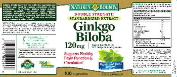 Nature's Bounty Ginkgo Biloba 120 mg - herbal supplement