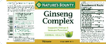 Nature's Bounty Ginseng Complex - herbal supplement