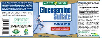 Nature's Bounty Glucosamine Sulfate 1000 mg - supplement