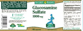 Nature's Bounty Glucosamine Sulfate 1000 mg - supplement