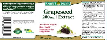 Nature's Bounty Grapeseed Extract 200 mg - supplement