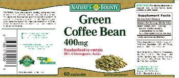 Nature's Bounty Green Coffee Bean 400mg - supplement
