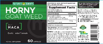 Nature's Bounty Horny Goat Weed With Maca - herbal supplement