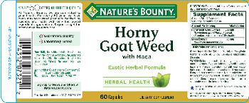 Nature's Bounty Horny Goat Weed with Maca - supplement
