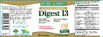 Nature's Bounty Intensive Strength Digest 13 - supplement