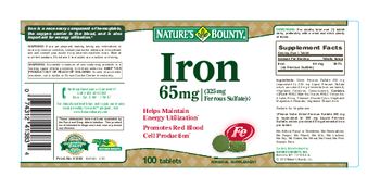Nature's Bounty Iron 65 mg - mineral supplement