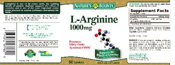 Nature's Bounty L-Arginine 1000 mg - amino acid supplement