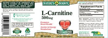 Nature's Bounty L-Carnitine 500 mg - supplement
