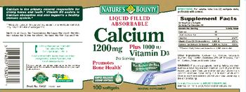Nature's Bounty Liquid Filled Absorbable Calcium - mineral supplement