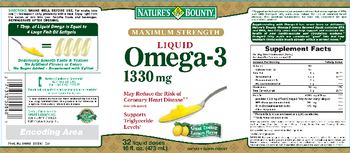 Nature's Bounty Liquid Omega-3 1330 mg Lemon Flavor - supplement