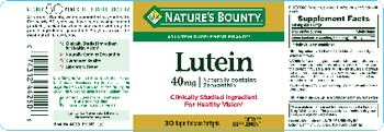 Nature's Bounty Lutein 40 mg - supplement