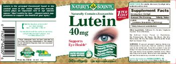 Nature's Bounty Lutein 40 mg - supplement