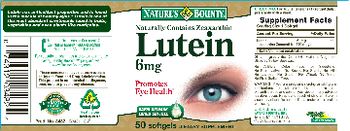 Nature's Bounty Lutein 6 mg - supplement