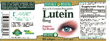 Nature's Bounty Lutein 6 mg - supplement