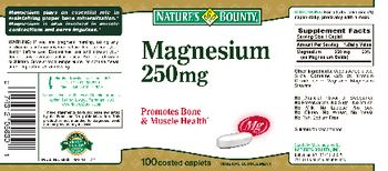 Nature's Bounty Magnesium 250 mg - mineral supplement