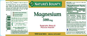 Nature's Bounty Magnesium 500 mg - mineral supplement