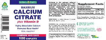 Nature's Bounty Maximum Calcium Citrate Plus Vitamin D - supplement
