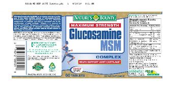 Nature's Bounty Maximum Strength Glucosamine MSM Complex - supplement