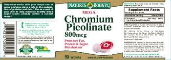 Nature's Bounty Mega Chromium Picolinate 800 mcg - mineral supplement