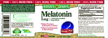 Nature's Bounty Melatonin 1 mg - supplement